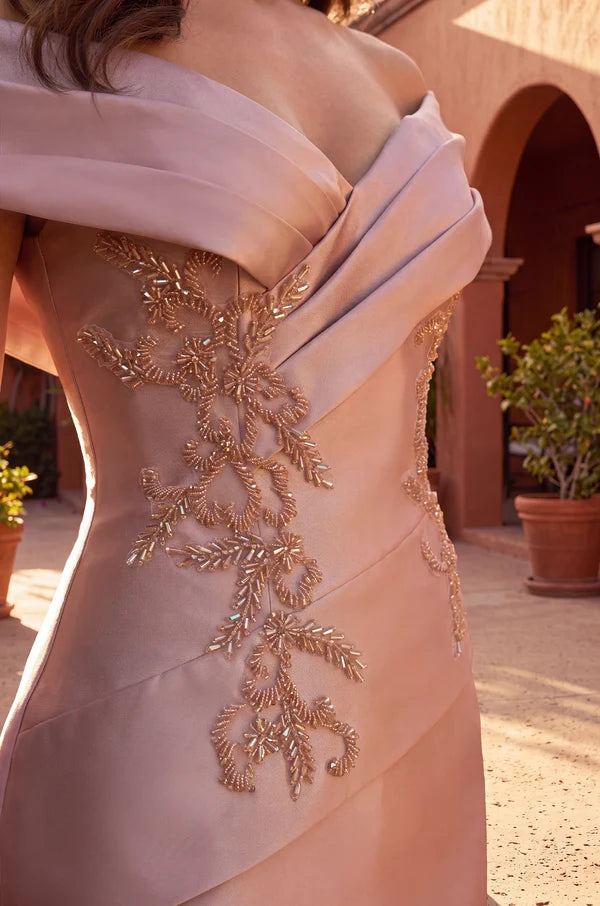 Kos Couture Off Shoulder Long Evening Formal Dress