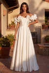 Kos Couture Long Ball Gown Satin Ruffle Off Shoulder Prom Dress