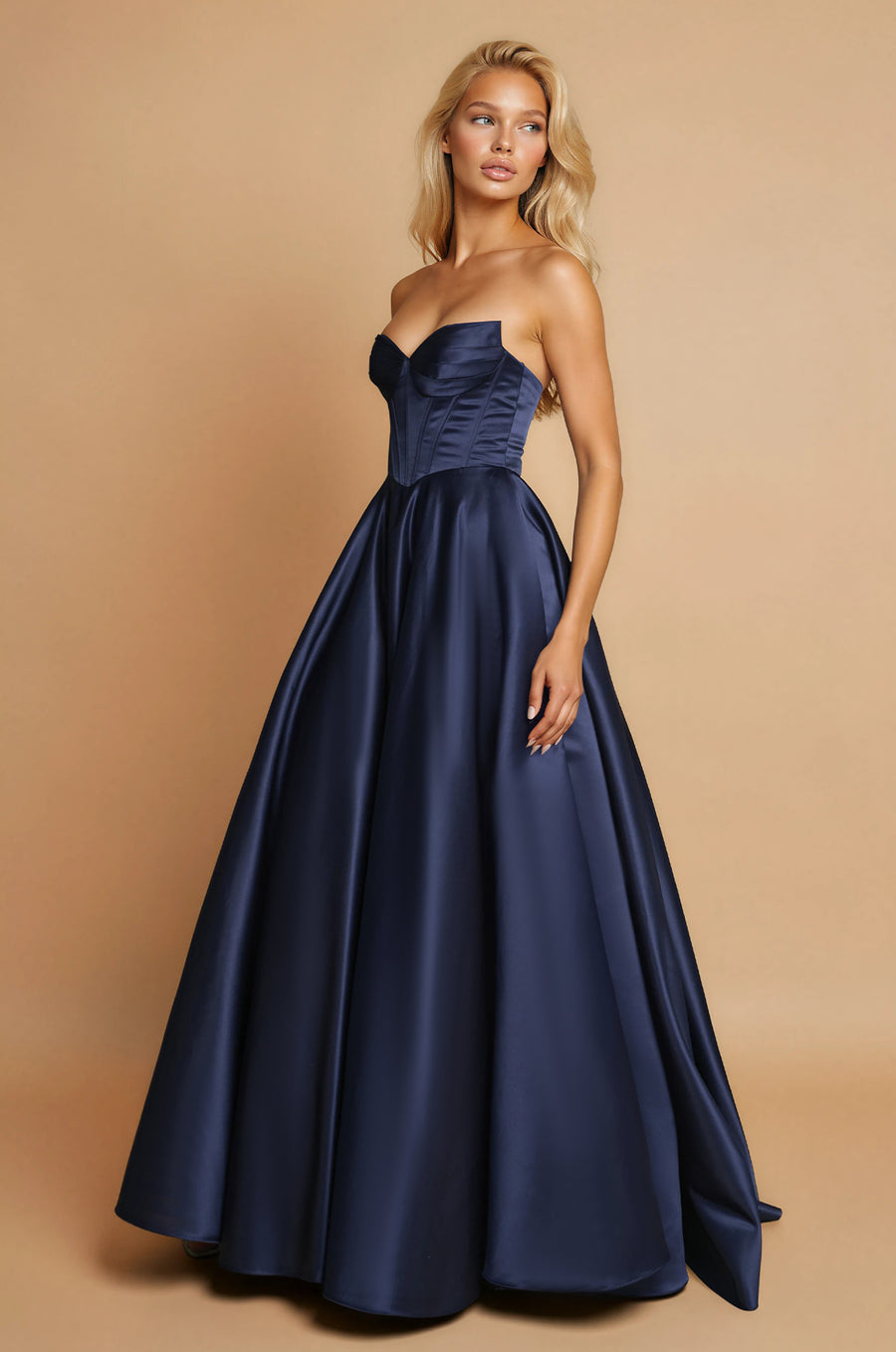 Kos Couture Corset Long Prom Formal Ball Gown