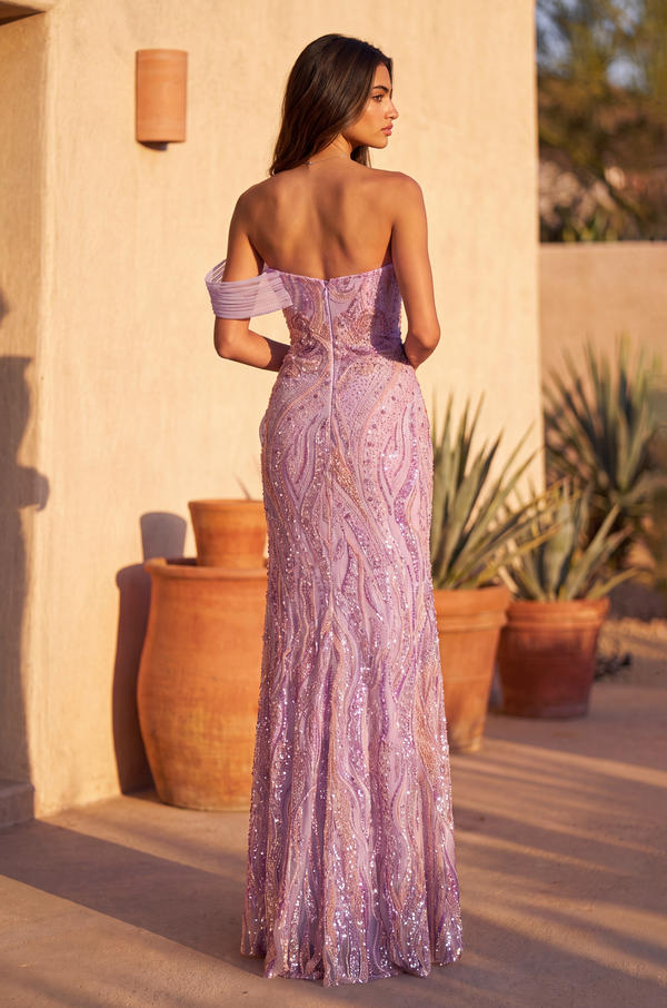 Kos Couture Beaded Architectural Sculptural Couture Dress