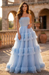Kos Couture Long Layered Formal Dress Prom Ball Gown