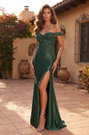 Kos Couture Off Shoulder Corset Formal Evening Dress