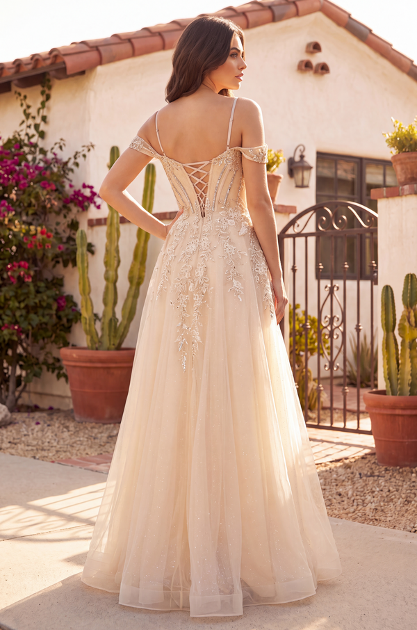 Kos Couture Prom Long Formal Corset Gown