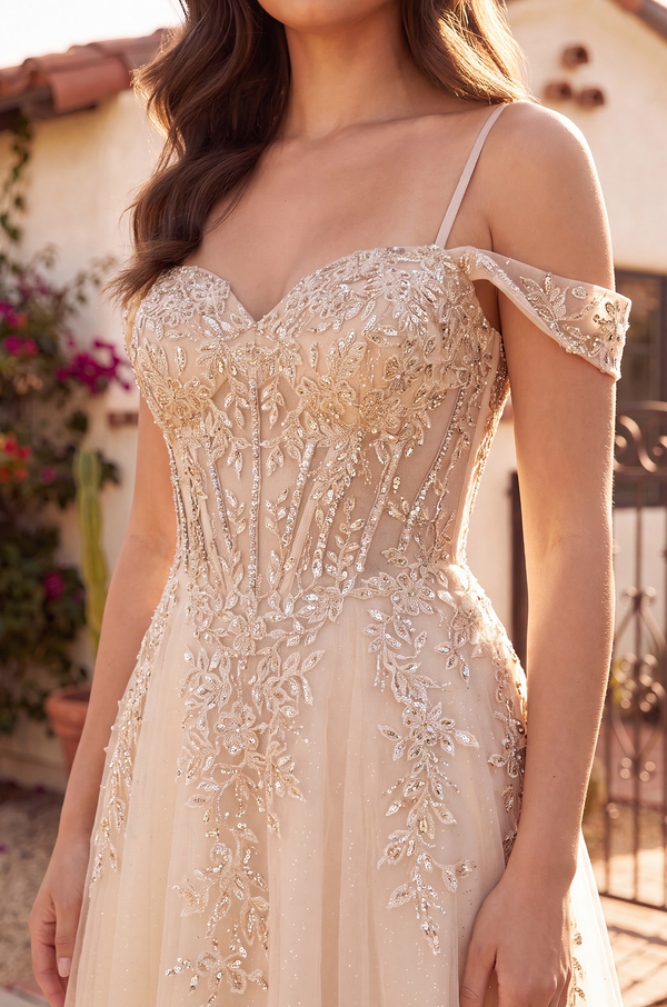 Kos Couture Prom Long Formal Corset Gown
