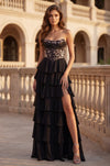 Kos Couture Corset Lepord Print Formal Party Dress