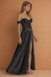 Formal Dresses Corset Off Shoulder Formal Evening Gown  Black