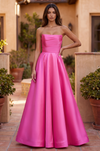 Kos Couture Formal Long Corset Pleated Prom Ball Gown