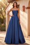 Kos Couture Formal Long Corset Pleated Prom Ball Gown