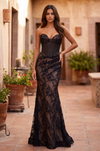 Kos Couture Corset Lace Formal Evening Dress
