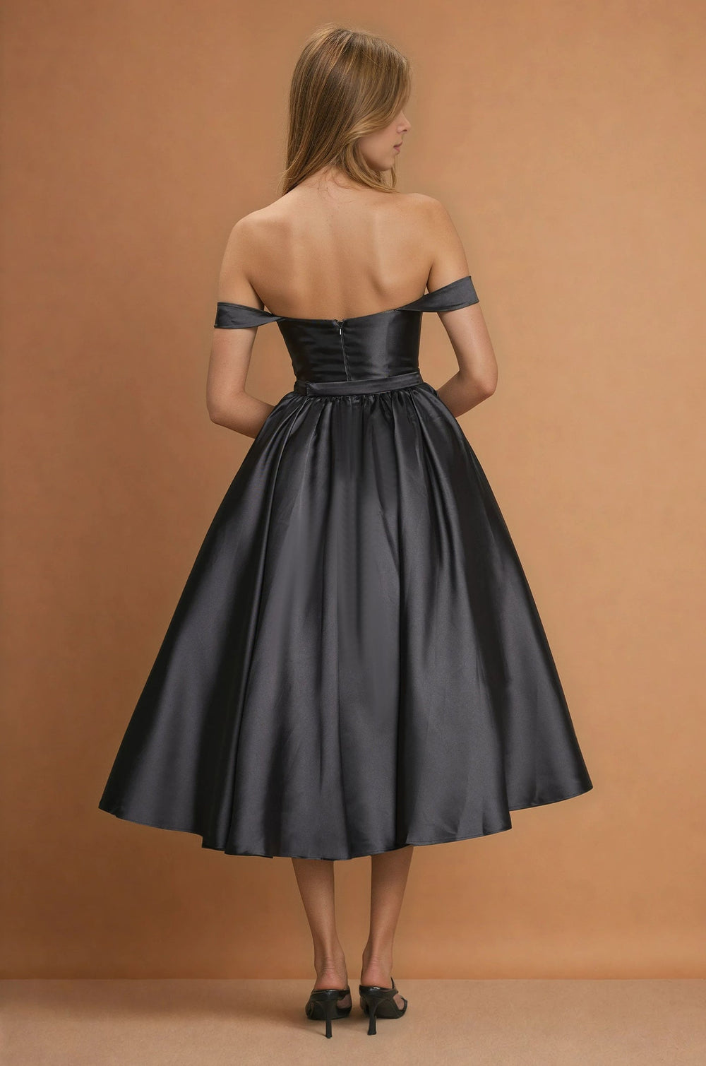 Cocktail Dresses Midi Black Tie Formal Cocktail Dress Black