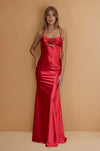 Prom Dresses Long Sexy Prom Satin Formal Dress Red