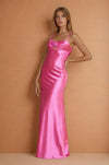 Kos Couture Long Sexy Prom Satin Formal Dress