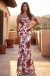 Kos Couture Long Off Shoulder Formal Couture Evening Dress