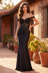Kos Couture Off Shoulder Sweetheart Corset Formal Prom Gown