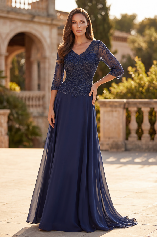 Long Sleeve Formal Dress Evening Gown