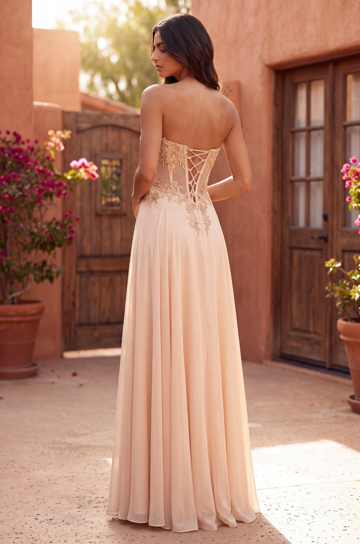 Kos Couture Strapless Sweetheart Beaded Corset A-Line Evening Dress Wholesale
