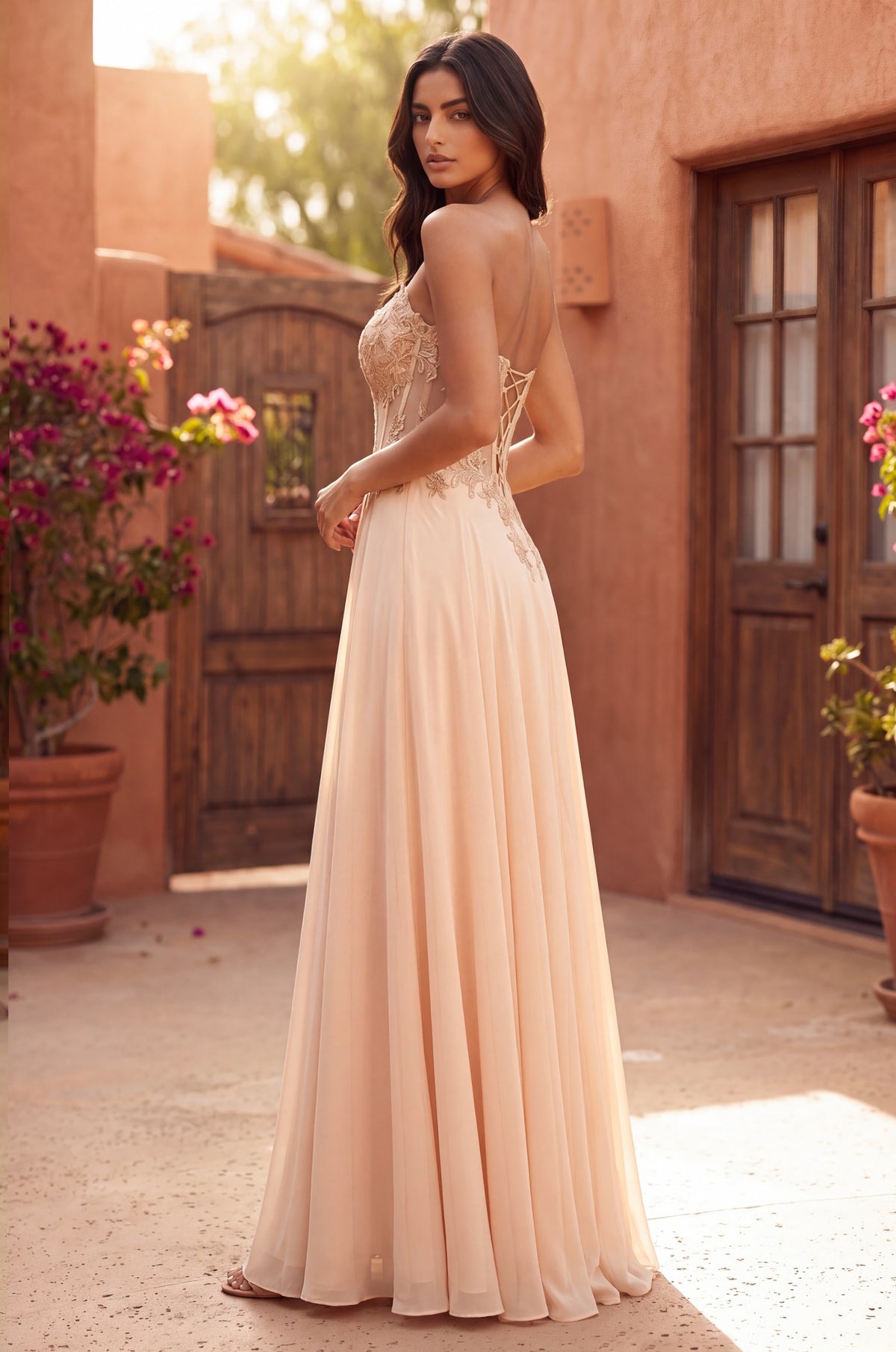 Kos Couture Strapless Sweetheart Beaded Corset A-Line Evening Dress Wholesale