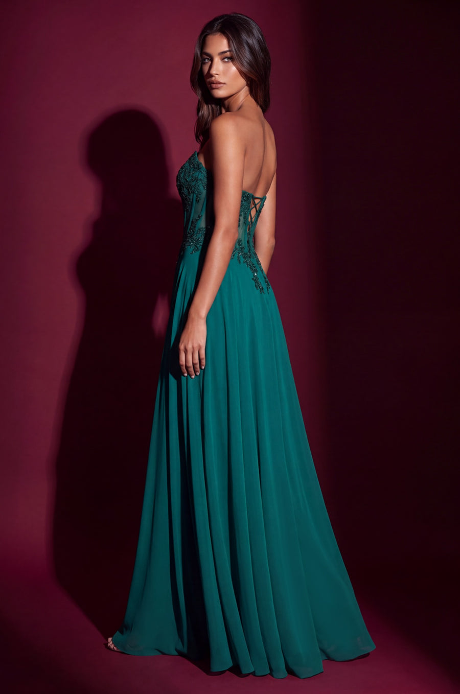 Kos Couture Strapless Sweetheart Beaded Corset A-Line Evening Dress Wholesale
