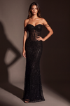 Kos Couture Beaded Off Shoulder Sheer Corset Mermaid Evening Dress Wholesale