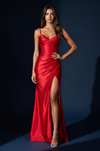 Kos Couture Prom Corset Sweetheart Satin Evening Dress