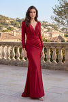 Kos Couture Long Sleeve Formal Fitted Evening Dress