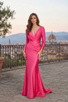 Kos Couture Long Sleeve Formal Fitted Evening Dress