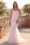 Kos Couture Long Mermaid Beaded Formal Evening Dress