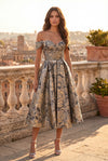 Kos Couture Midi Formal Evening Cocktail Dress