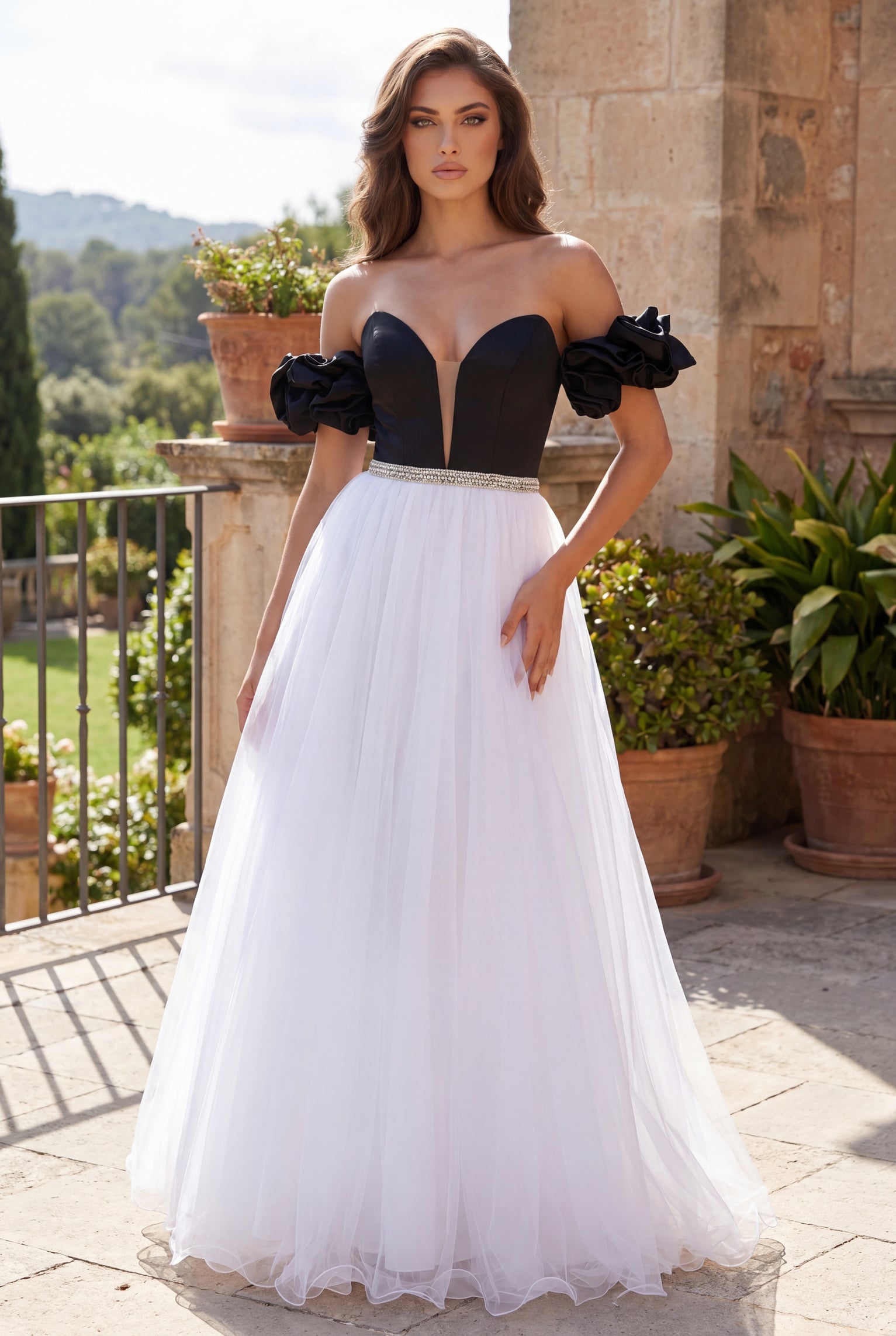 Kos Couture Off Shoulder Ball Gown Long Prom Dress