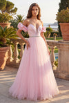 Kos Couture Off Shoulder Ball Gown Long Prom Dress