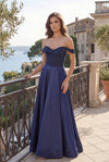Kos Couture Corset Off Shoulder Formal Evening Gown