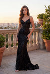 Kos Couture Fitted Corset Long Formal Prom Dress