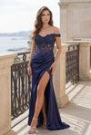 Kos Couture Fitted Corset Off the Shoulder Formal Prom Dress