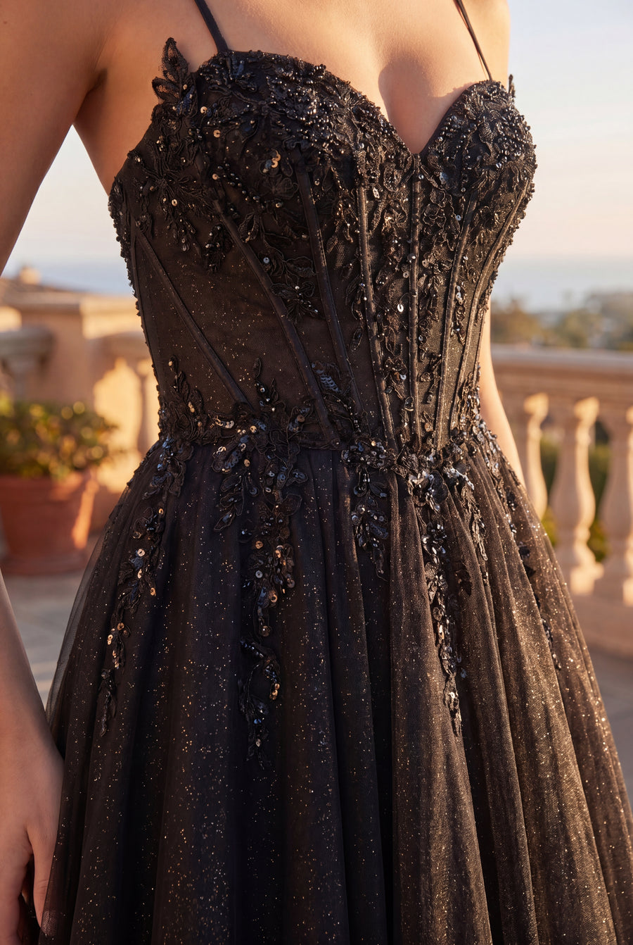 Kos Couture Long Corset Formal Prom Ball Gown