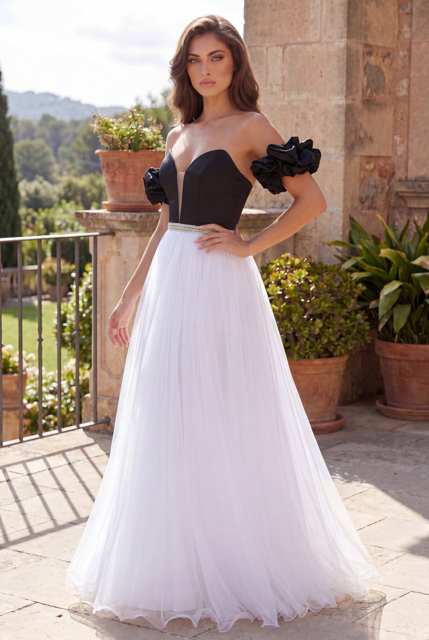 Kos Couture Off Shoulder Ball Gown Long Prom Dress
