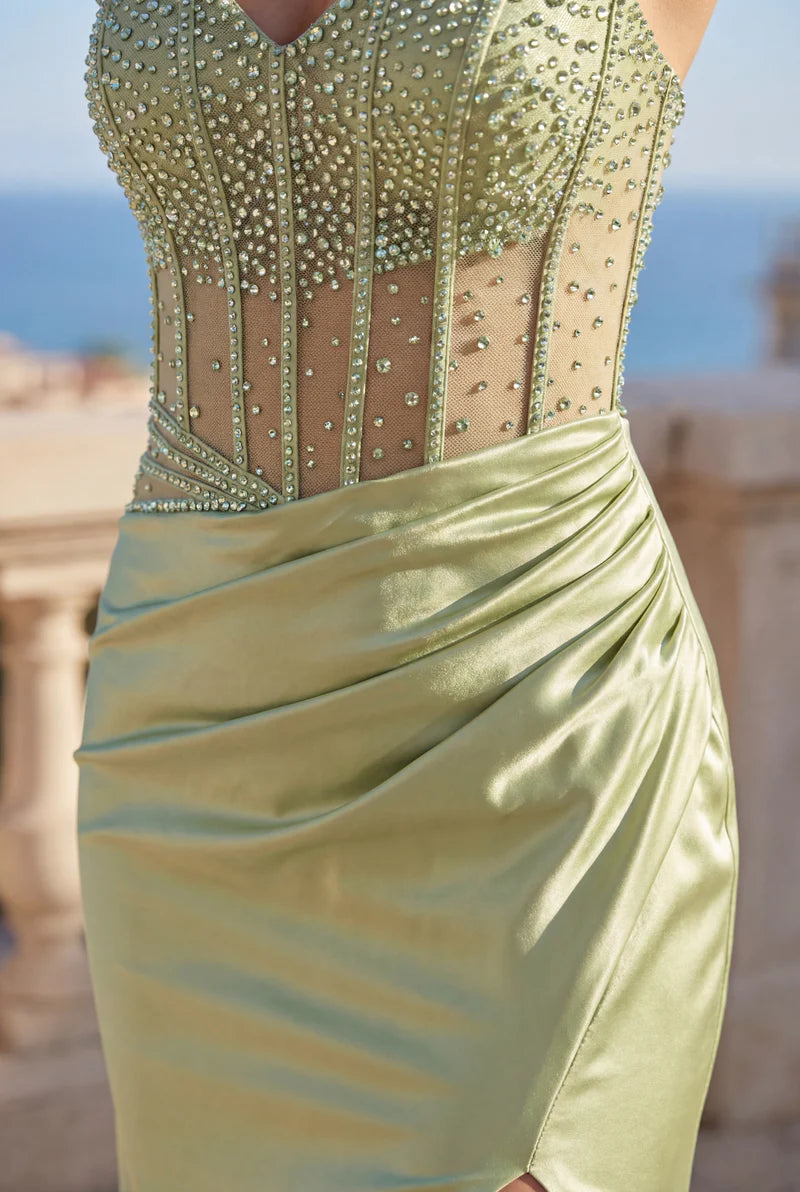 Kos Couture Long Corset Sexy Prom Dress