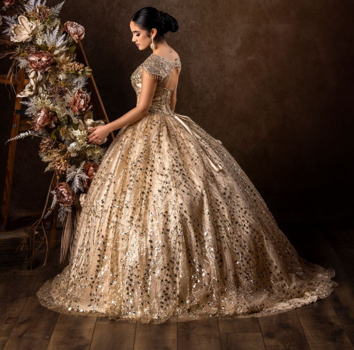 Kos Couture Long Quinceanera Dress Ball Gown