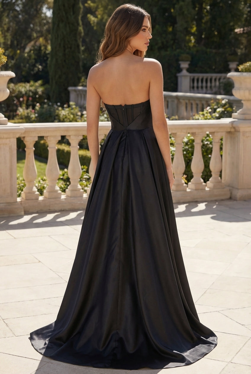 Kos Couture Classic Long Mikado Corset Formal Ball Gown