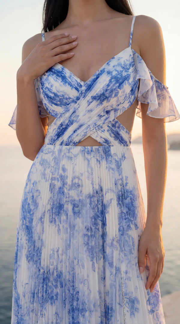 Kos Couture Long Prom Dress with Side Cut Outs