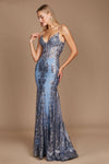 Prom Dresses Fitted Corset Long Formal Prom Dress Platinum
