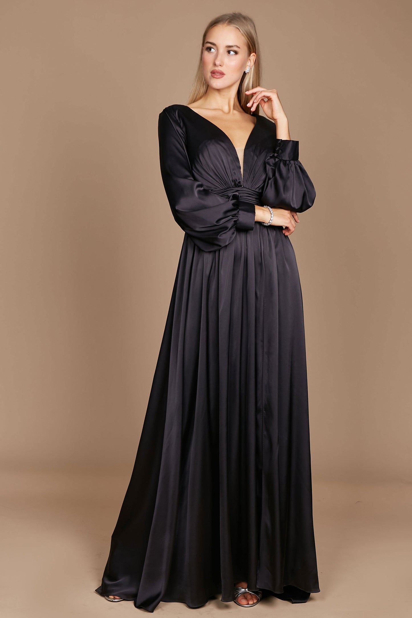 Kos Couture Long Sleeve Formal Evening Party Dress