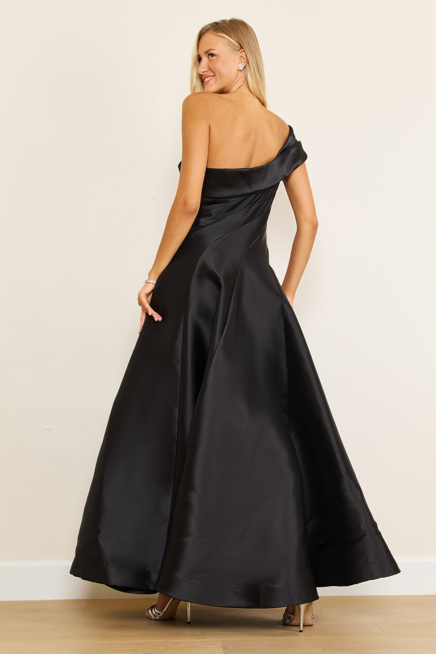 Kos Couture One Shoulder Long Formal Ball Gown Dress