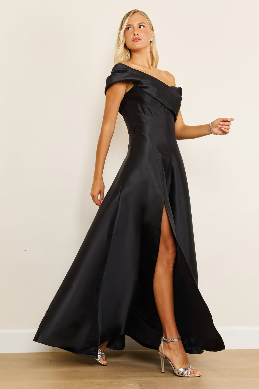 Kos Couture One Shoulder Long Formal Ball Gown Dress