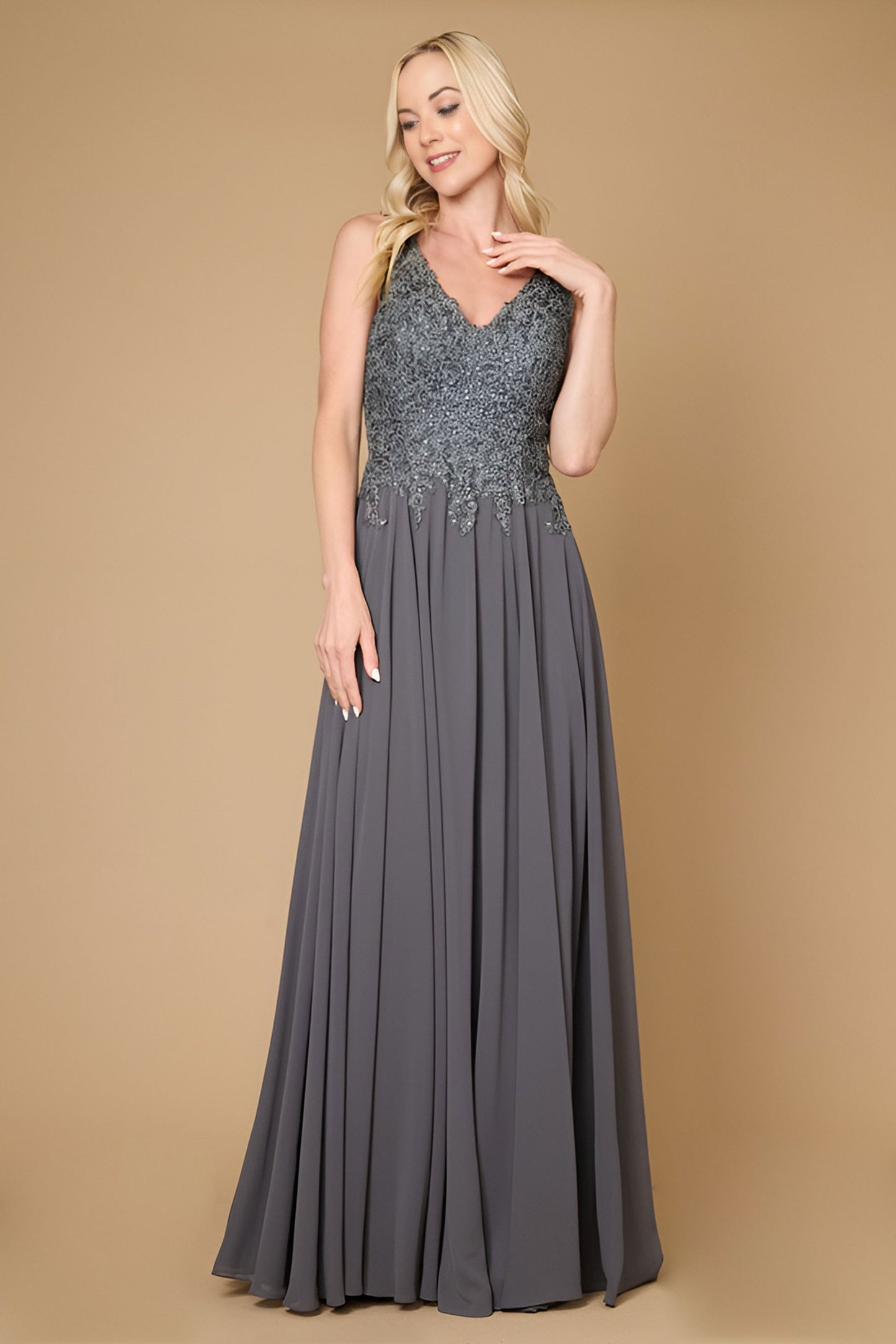 Kos Couture Long Formal Dress Plus Size Evening Gown