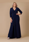 Kos Couture Long Formal Stretch Evening Long Sleeve Dress