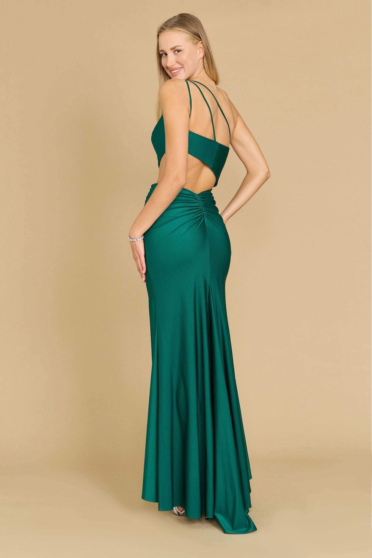 Kos Couture Side Cut Out Sexy Prom Formal Dress