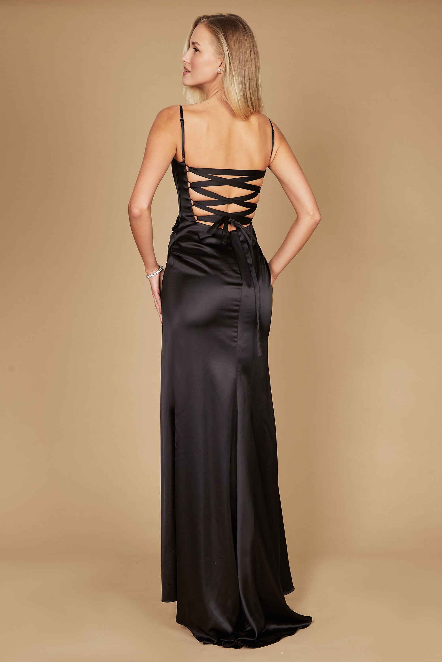 Kos Couture Long Plunging Neckline Sexy Formal Prom Dress
