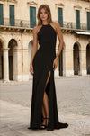 Kos Couture Long Fitted Open Back Jersey Prom Dress