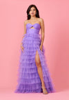Kos Couture Strapless Ruffle Skirt Prom Ball Gown