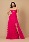 Kos Couture Strapless Ruffle Skirt Prom Ball Gown